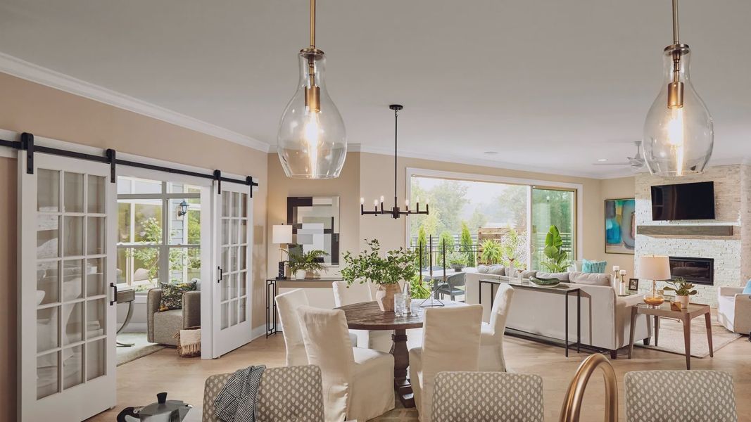 Furnished interior in a model home at The Courtyards at Holly Springs in Canton (Image 4).