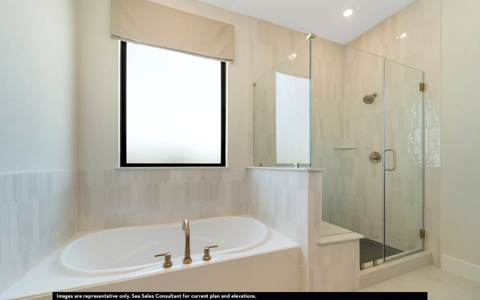 Furnished interior in a model home at The Summit at Center Stage in Keller (Image 22).