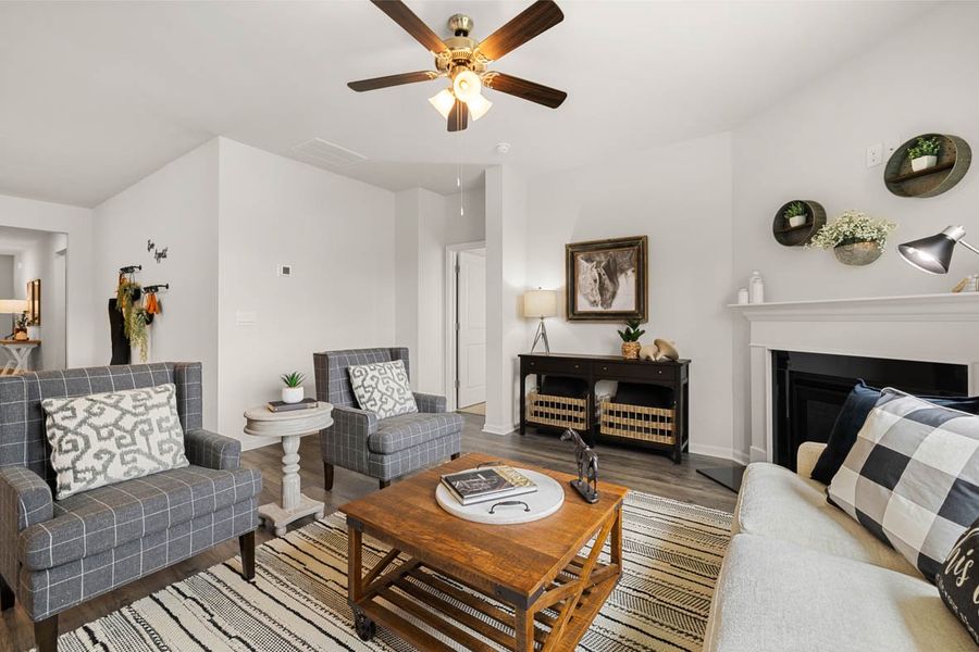 Furnished interior in a model home at Chukker Creek Landing in Aiken (Image 7). Furnished interior in a model home at Chukker Creek Landing in Aiken (Image 7).