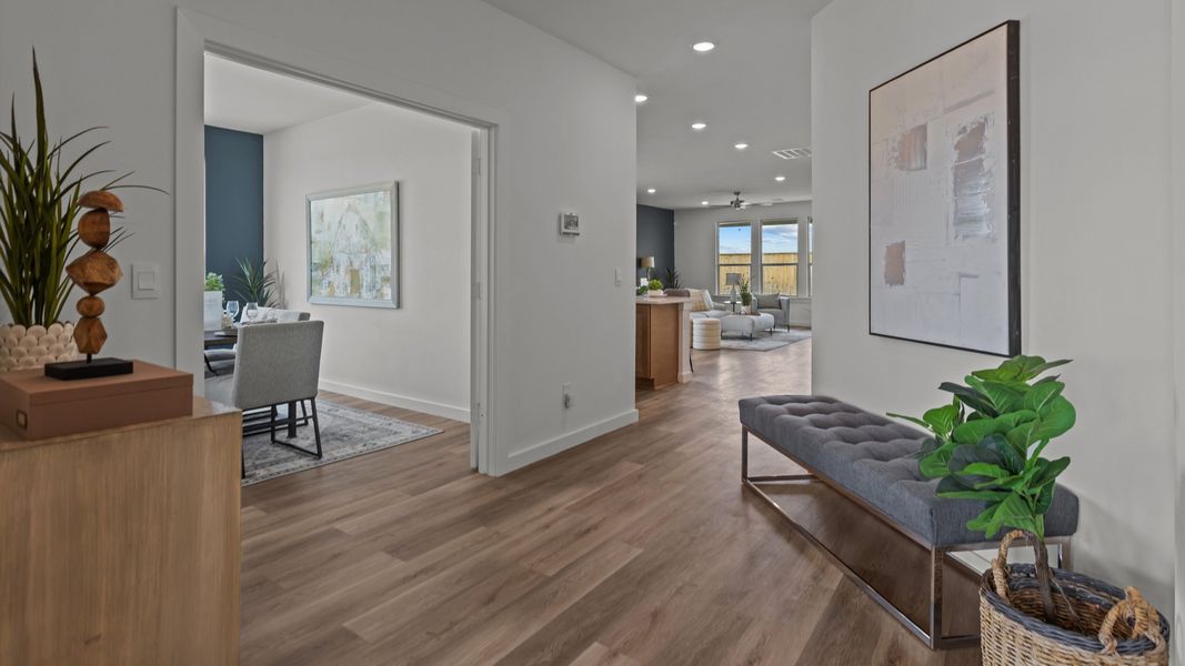 Furnished interior in a model home at Westmont in Lubbock (Image 3).
