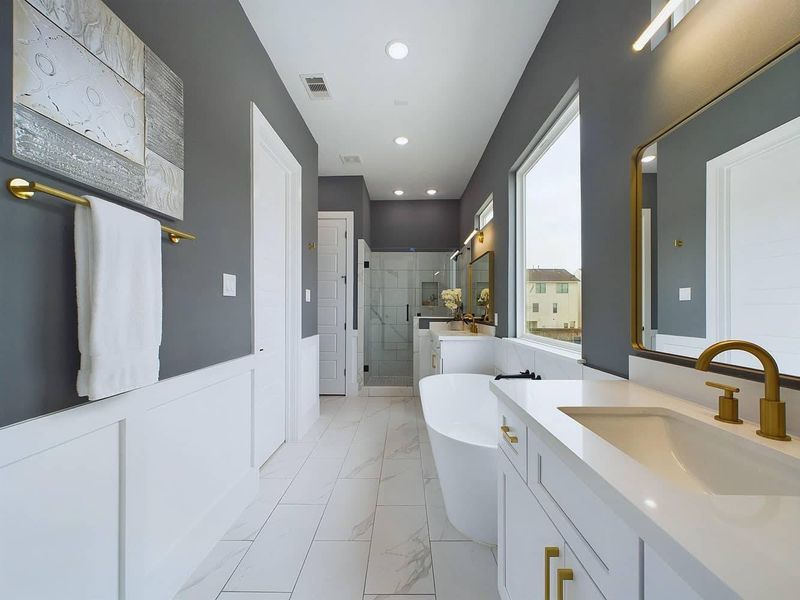 Furnished interior in a model home at Orange Spring Homes in Houston (Image 16).