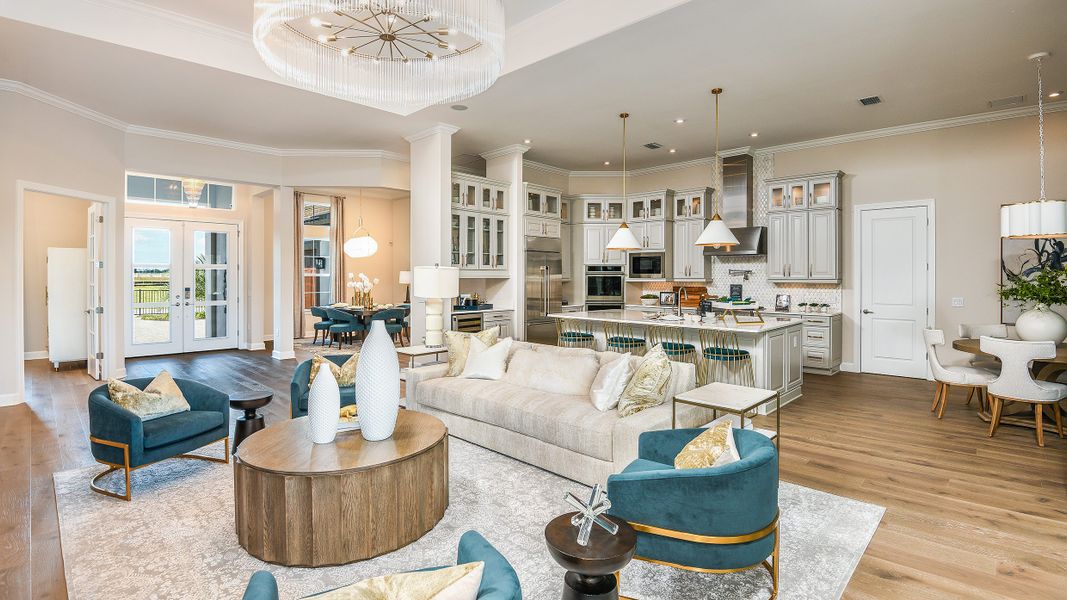 Furnished interior in a model home at Esplanade by the Islands in Naples (Image 21).