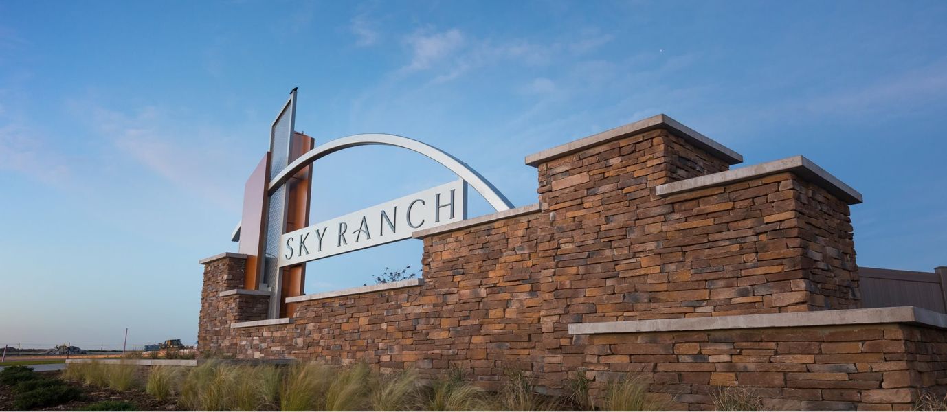 Pioneer Collection at Sky Ranch landmark sign