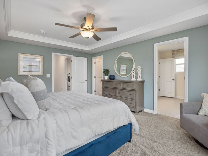 Furnished interior in a model home at Gregory Village Townhomes in Lillington (Image 12).