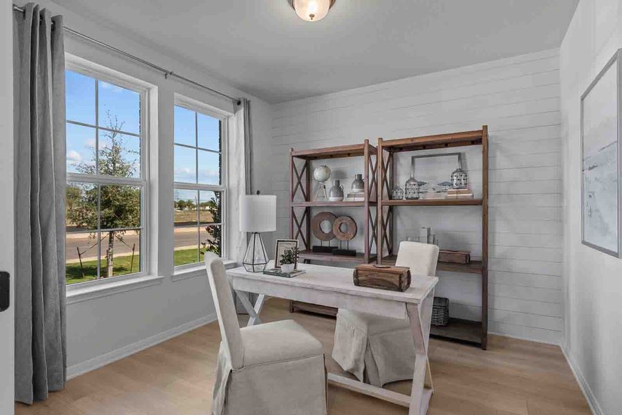 Furnished interior in a model home at Saddle Creek Ranch in Cibolo (Image 8).