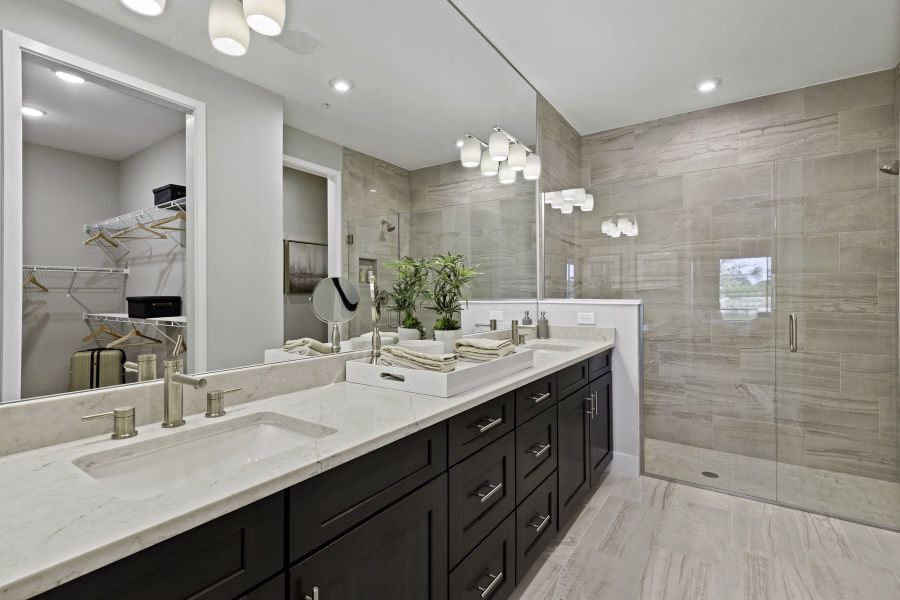 Furnished interior in a model home at Arboretum in Naples (Image 17).