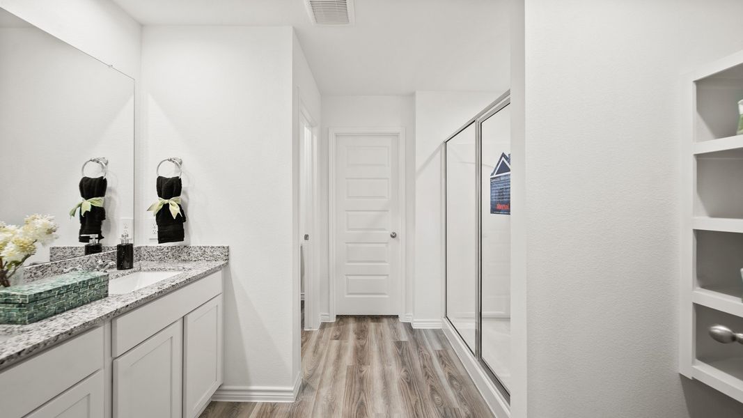 Furnished interior in a model home at China Grove in China (Image 14).