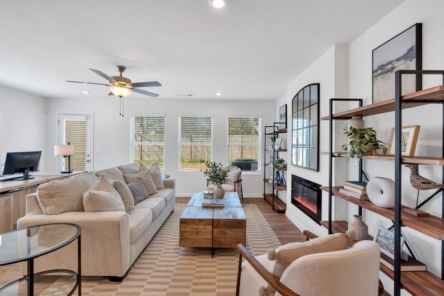 Furnished interior in a model home at Village Green in Adairsville (Image 15).