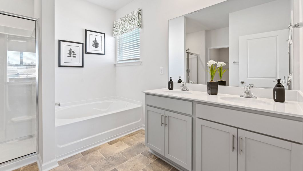 Furnished interior in a model home at Sage Grove in Lyman (Image 19).