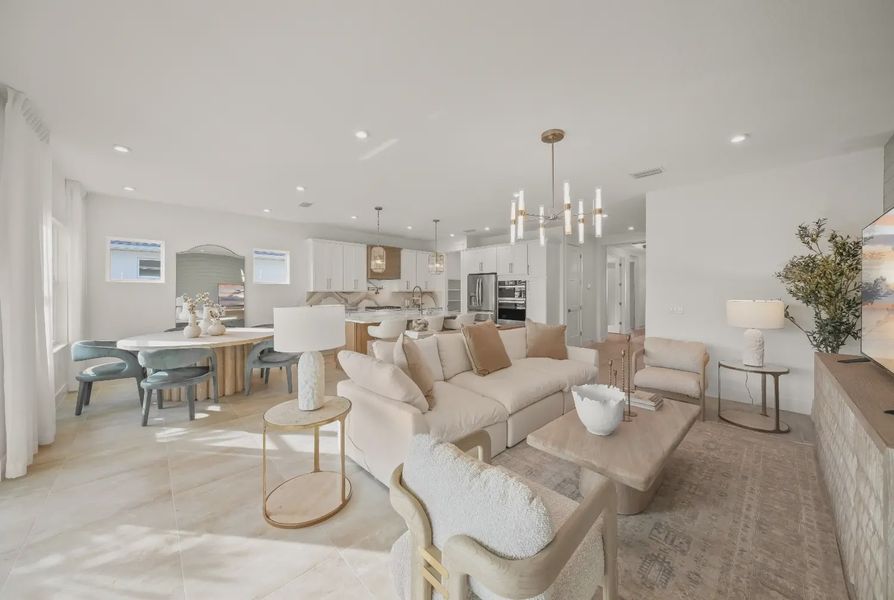 Furnished interior in a model home at Rye Ranch in Parrish (Image 19).