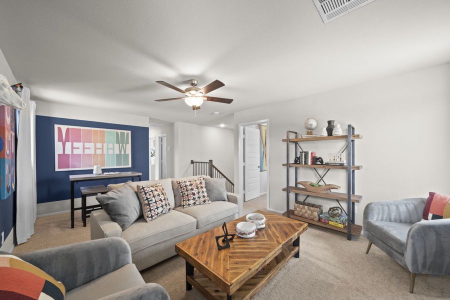 Furnished interior in a model home at Mustang Meadows in Waller (Image 23). Furnished interior in a model home at Mustang Meadows in Waller (Image 23).