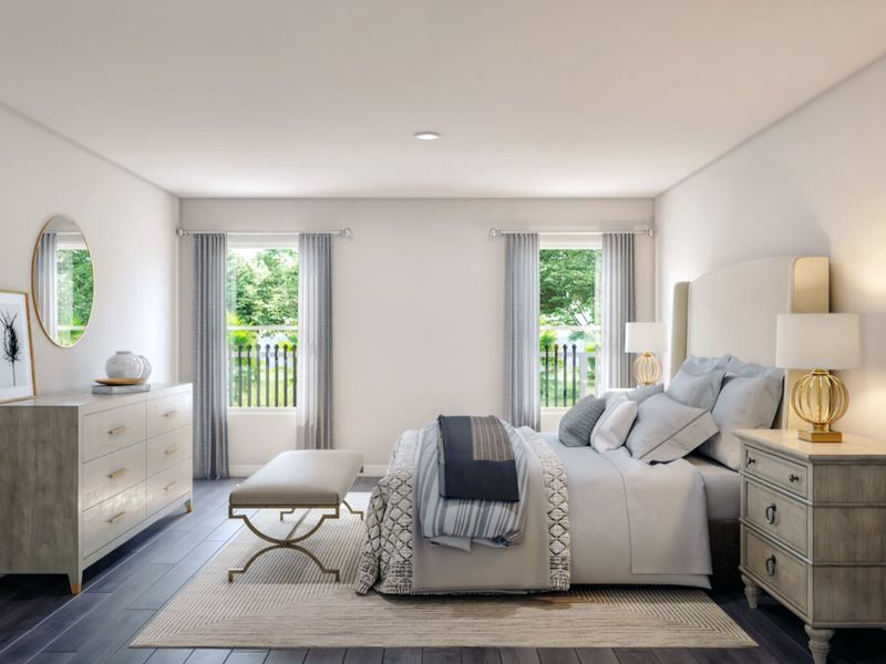 Furnished interior in a model home at Splawn Ranch in Killeen (Image 15).