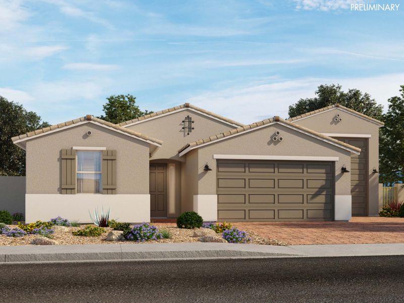 Rendering of Elevation D at Paloma Creek