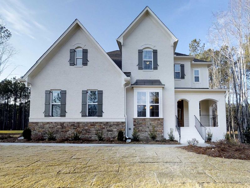 Front exterior of a home in the Brighton Forest - Apex - Robuck Homes community, located in Garner, NC (Image 5).