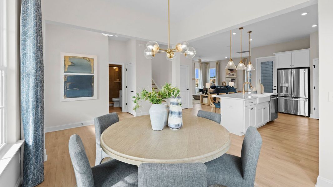 Furnished interior in a model home at Miller Farm Single Family Homes in Pineville (Image 9). Furnished interior in a model home at Miller Farm Single Family Homes in Pineville (Image 9).