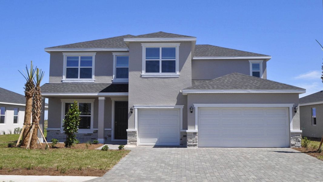 Front exterior of a home in the Legacy Preserve community, located in Parrish, FL (Image 16). Front exterior of a home in the Legacy Preserve community, located in Parrish, FL (Image 16).