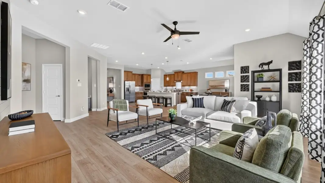 Furnished interior in a model home at Wildflower Ranch in Justin (Image 22).