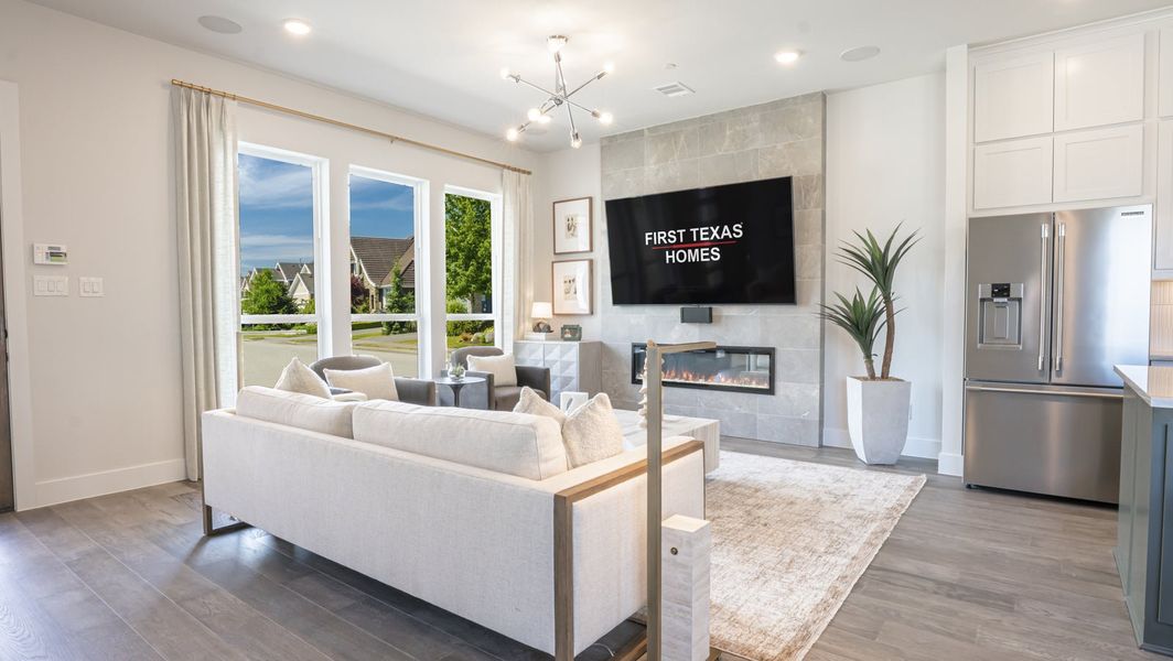 Furnished interior in a model home at The Abbey at Mercer Crossing in Farmers Branch (Image 7).