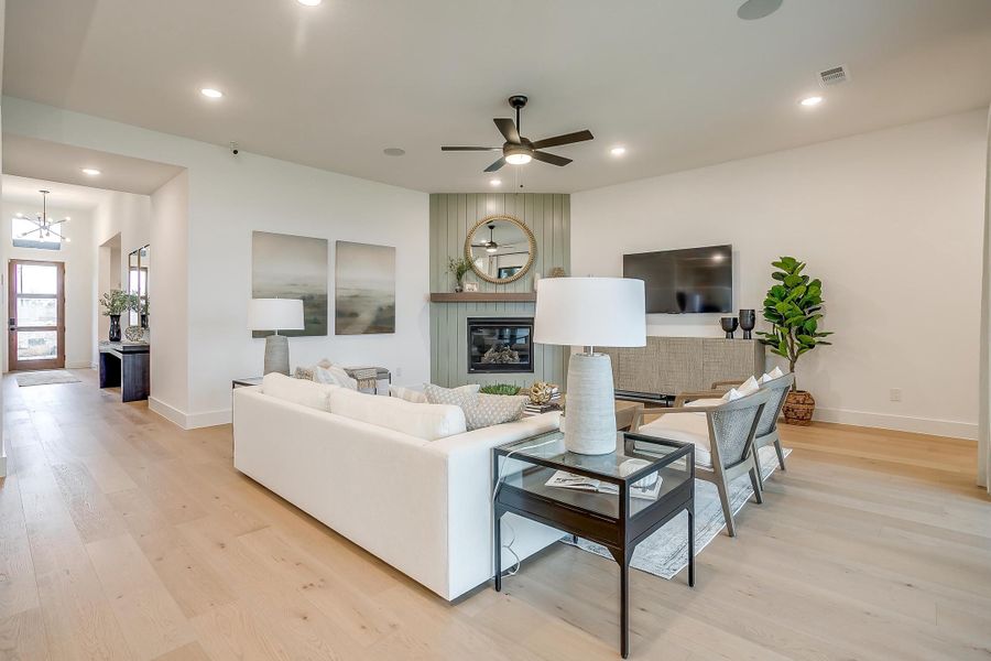 Furnished interior in a model home at Sweetgrass in Fort Worth (Image 26).