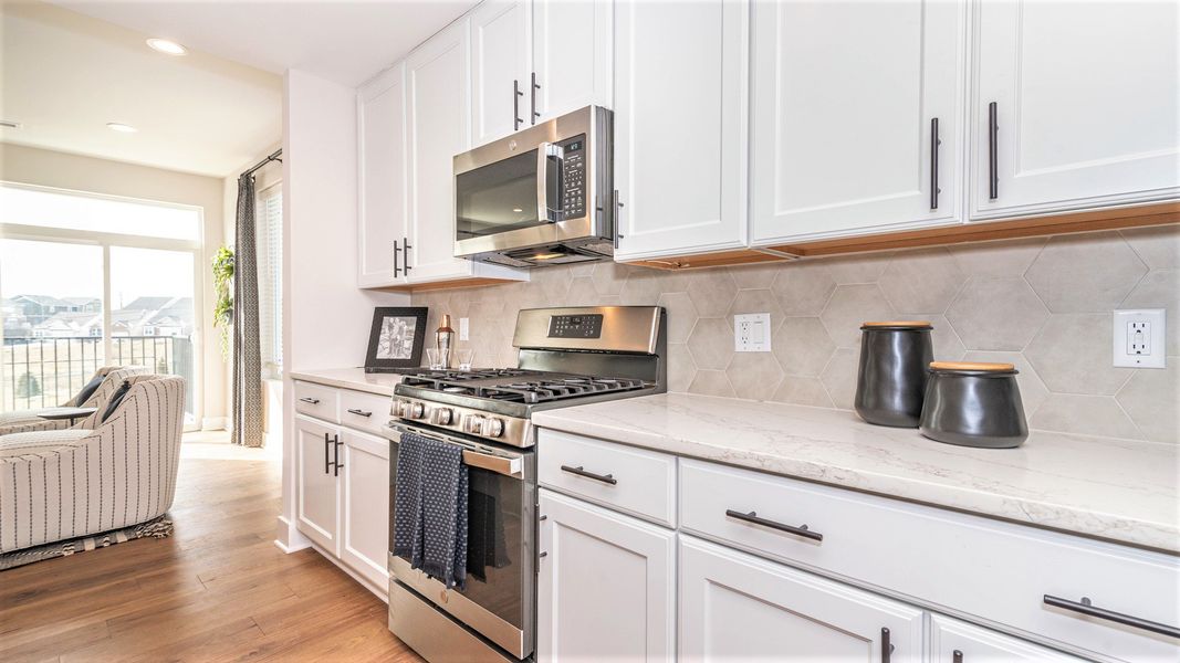 Furnished interior in a model home at Bristol Ridge Townhomes in Ann Arbor (Image 9). Furnished interior in a model home at Bristol Ridge Townhomes in Ann Arbor (Image 9).