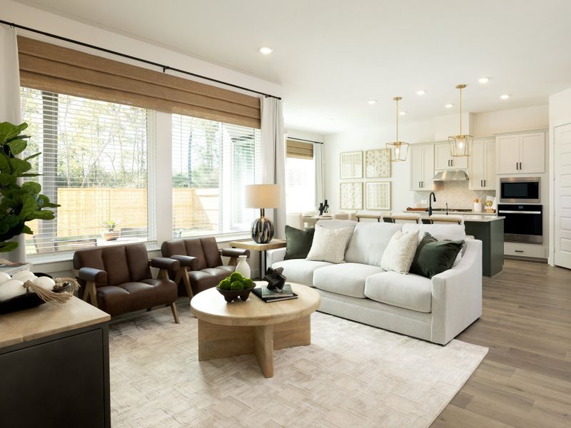 Furnished interior in a model home at Katy Grand Village - Luxe Series in Katy (Image 5).