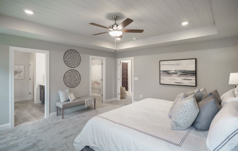 Furnished interior in a model home at Holly Ridge in Greenville (Image 39).