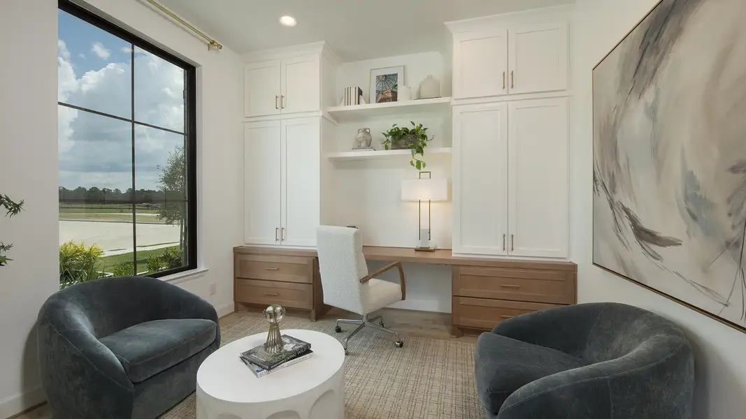 Furnished interior in a model home at Briarley 70' in Montgomery (Image 5). Furnished interior in a model home at Briarley 70' in Montgomery (Image 5).