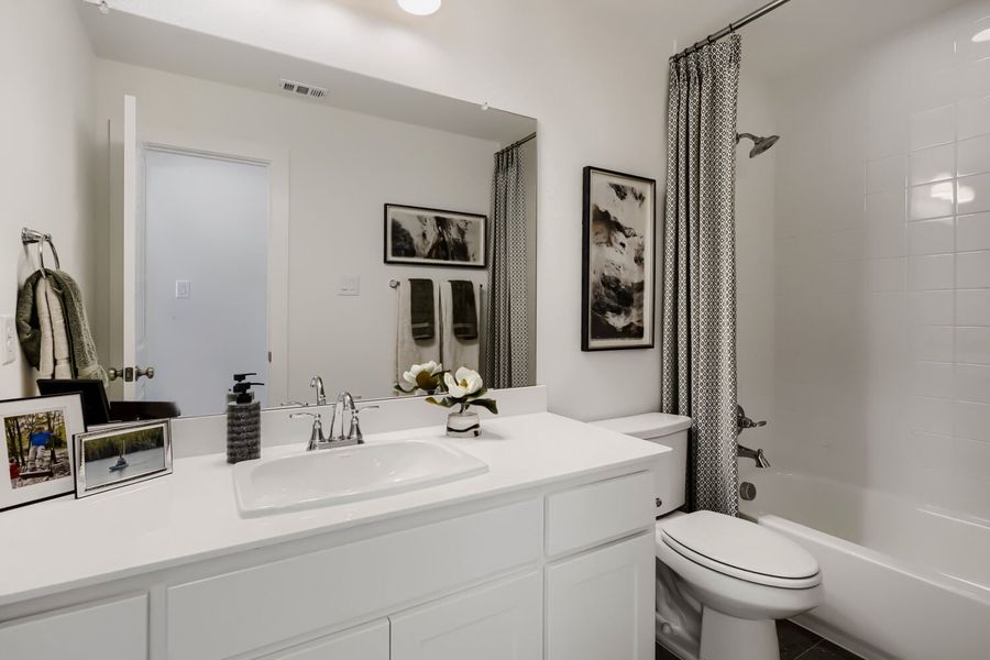 Furnished interior in a model home at North Sky 40s in Celina (Image 22).