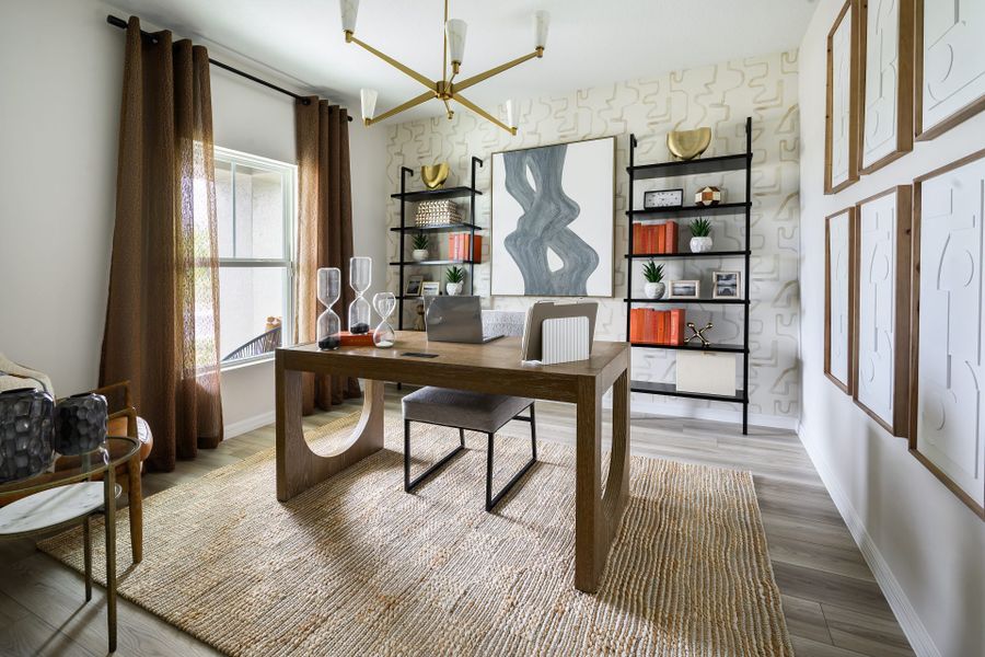 Furnished interior in a model home at Wynnstone in Davenport (Image 9).