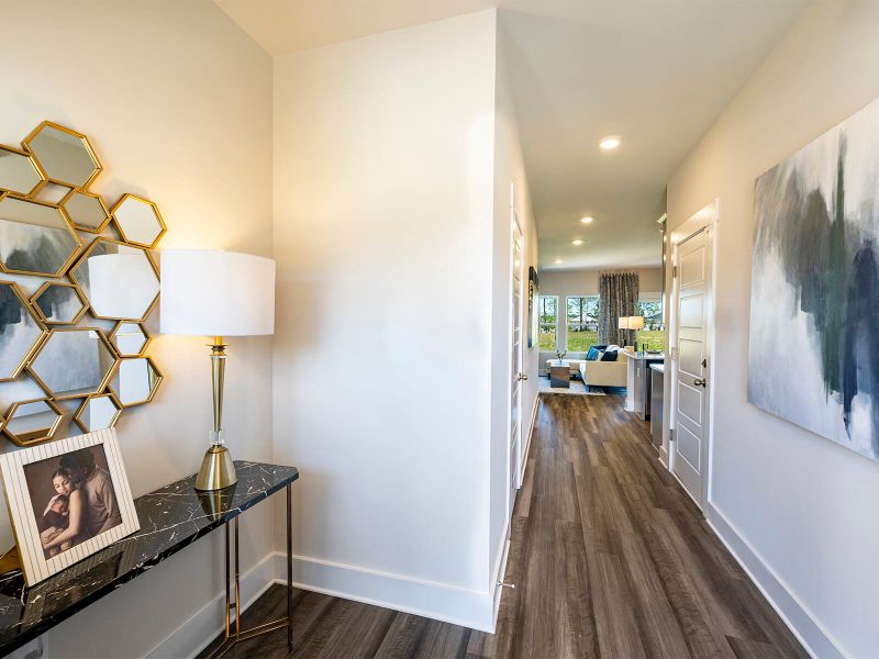 The foyer is the perfect greeting after a long day. Photography from Townes at Garrison Grove. The foyer is the perfect greeting after a long day. Photography from Townes at Garrison Grove.