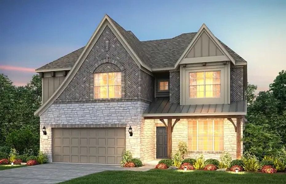 Front exterior of a home in the The Overlook at Creekside community, located in New Braunfels, TX (Image 9).