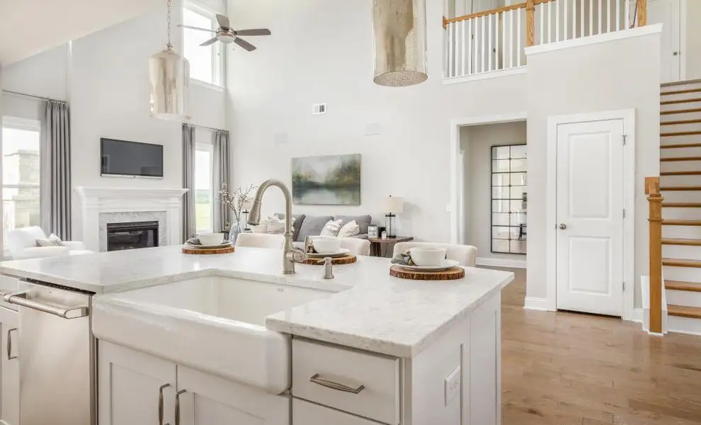 Furnished interior in a model home at Black Forest Pointe in Benson (Image 3).