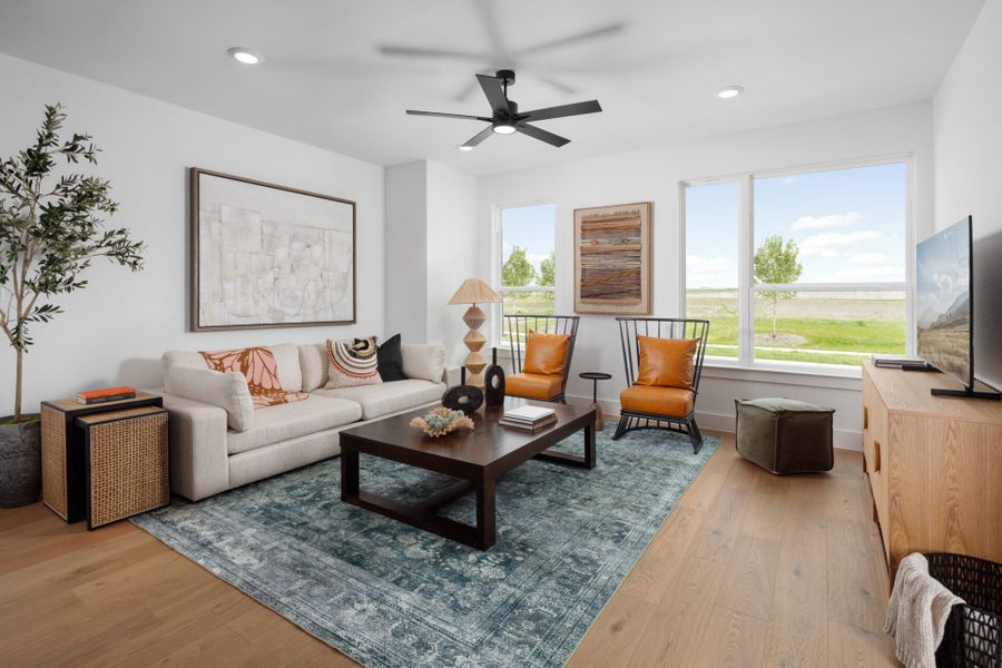 Furnished interior in a model home at Chelsea Commons in Allen (Image 16). Furnished interior in a model home at Chelsea Commons in Allen (Image 16).