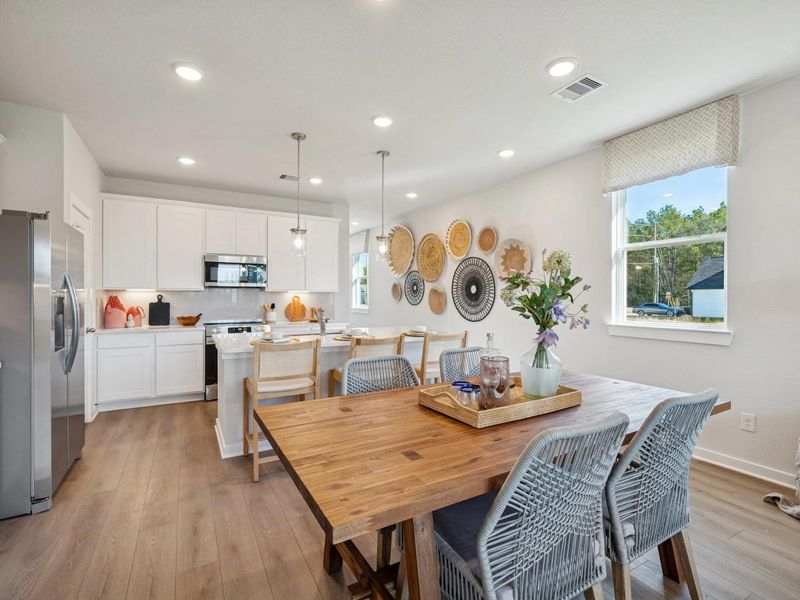 Furnished interior in a model home at Spring Branch Crossing in Conroe (Image 21).