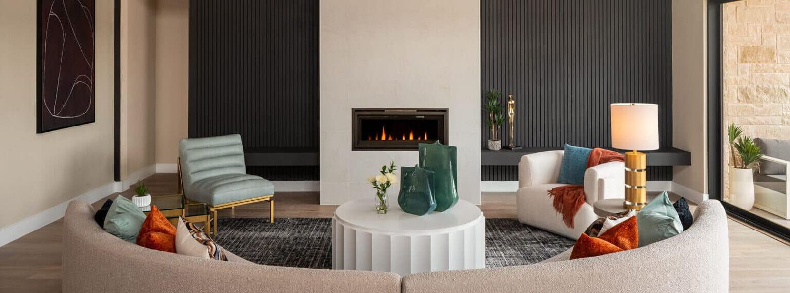 Furnished interior in a model home at Bluffview Reserve in Leander (Image 4).