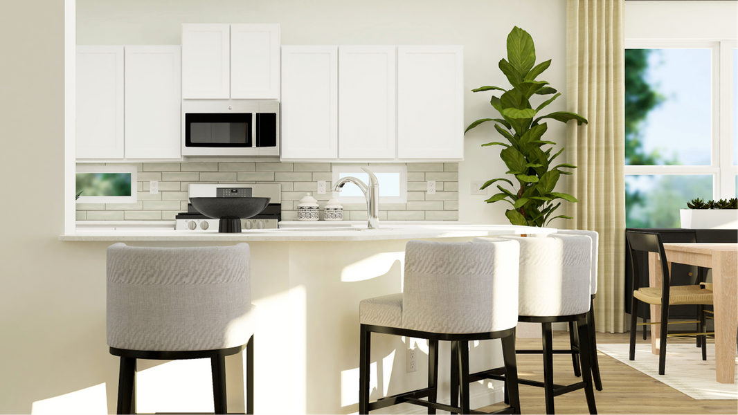 Furnished interior in a model home at Voss Farms: Classic Collection in New Braunfels (Image 15).