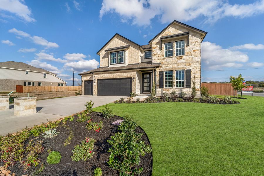 Front exterior of a home in the Megan's Landing community, located in Castroville, TX (Image 9). Front exterior of a home in the Megan's Landing community, located in Castroville, TX (Image 9).