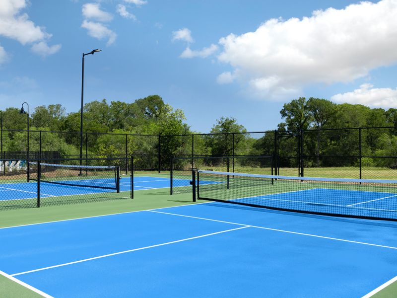 The pickleball courts make for a great outdoor activity.