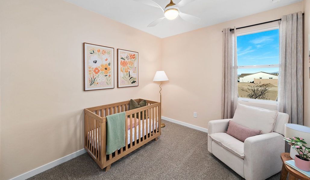 Furnished interior in a model home at Entrada Del Toro at Rancho Sahuarita in Sahuarita (Image 29).