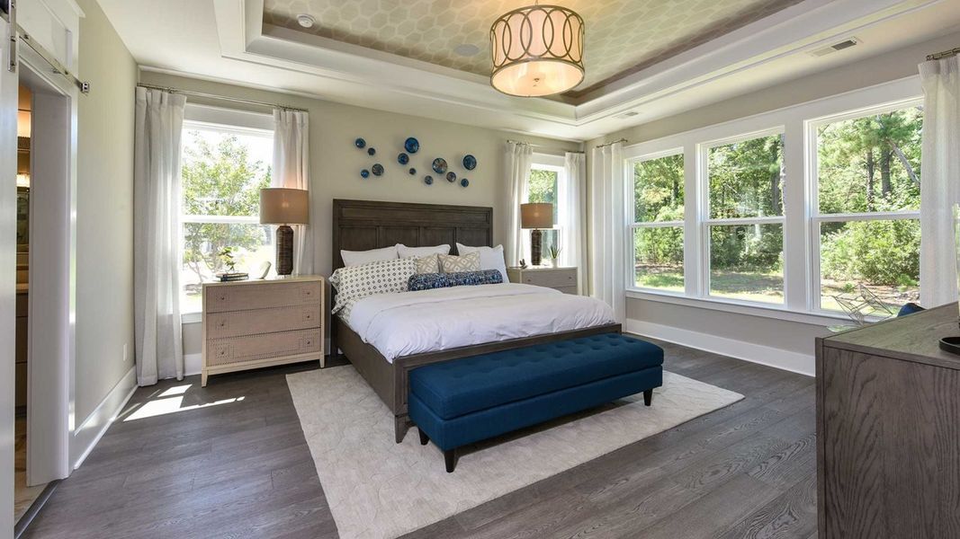 Furnished interior in a model home at The Ponds in Summerville (Image 28).