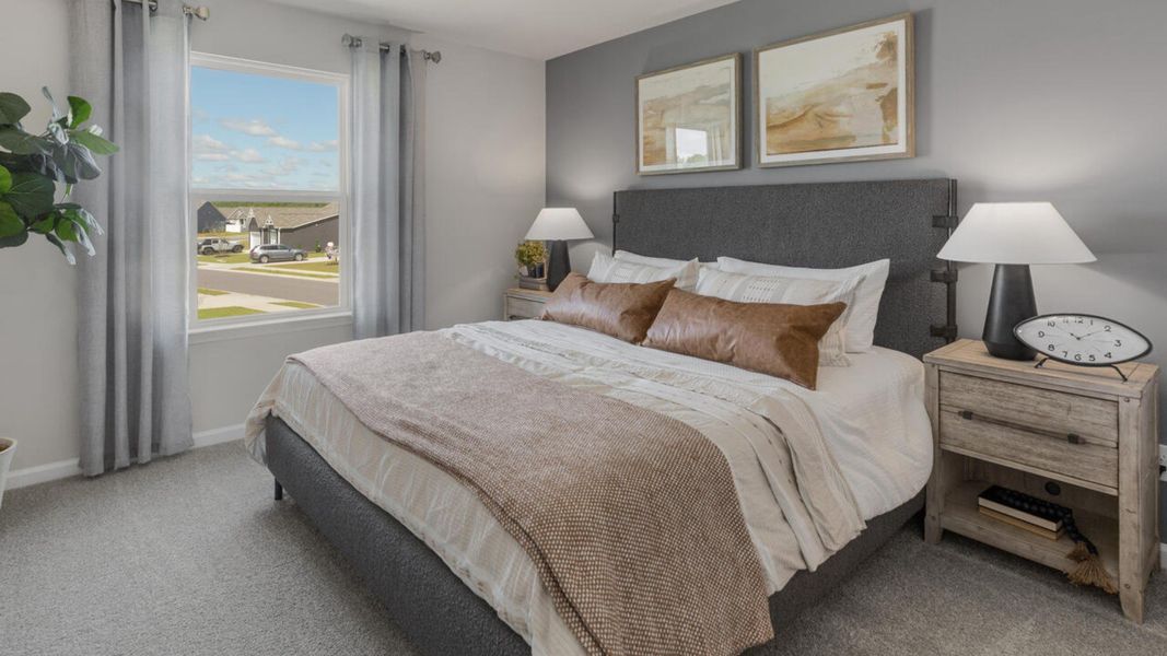 Furnished interior in a model home at Grayson Park Townhomes in Leland (Image 31).