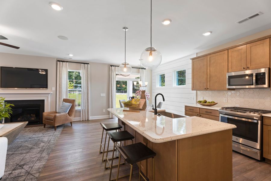 Furnished interior in a model home at Hopewell Garden in Winston-Salem (Image 4).