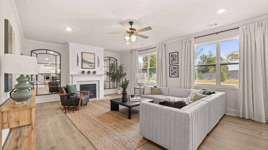 Furnished interior in a model home at Haven Abbey in Cumming (Image 31).