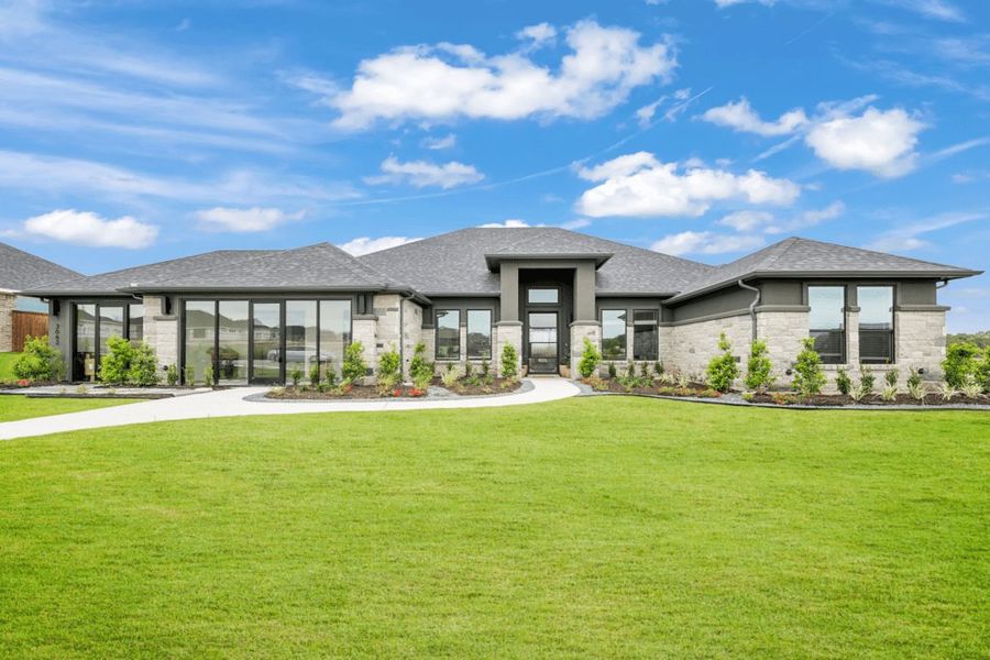 Front exterior of a home in the Bella Charca community, located in Nolanville, TX (Image 5).