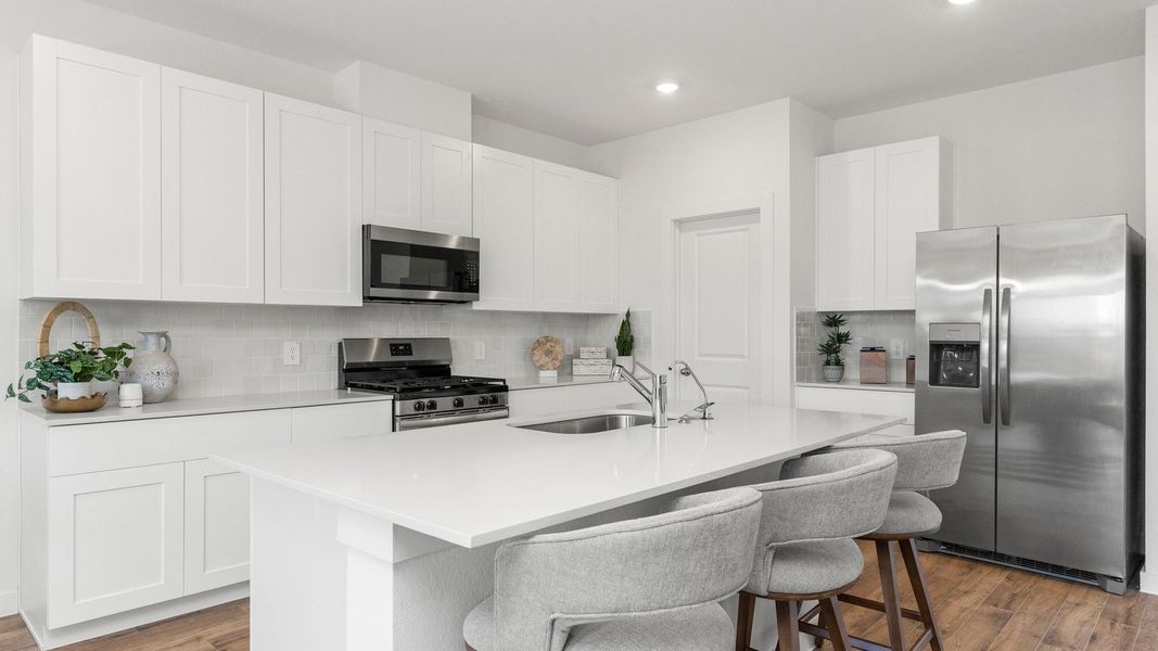 Furnished interior in a model home at Villarosa at Tamarron in Katy (Image 43).