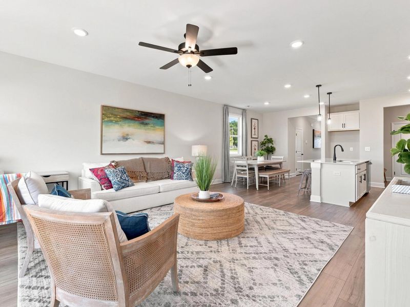 Furnished interior in a model home at Bailey Park in Fayetteville (Image 20).