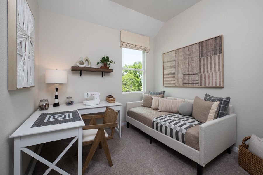 Furnished interior in a model home at Cannon Ranch in Dripping Springs (Image 20).