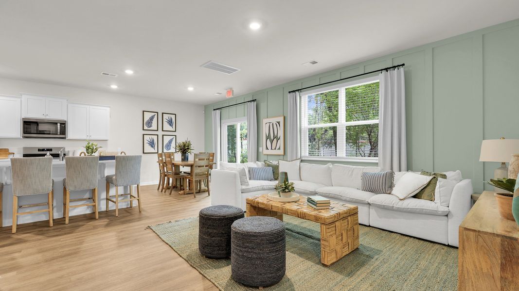 Furnished interior in a model home at The Cove at Mallard Crossing in Summerville (Image 11).