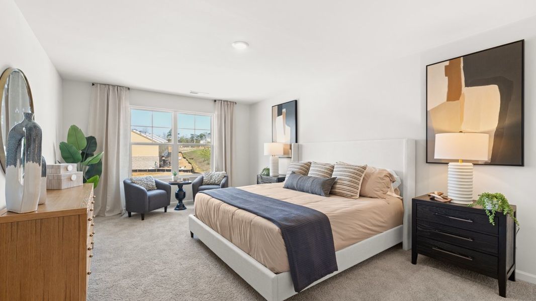 Furnished interior in a model home at Carlton in Douglasville (Image 21).
