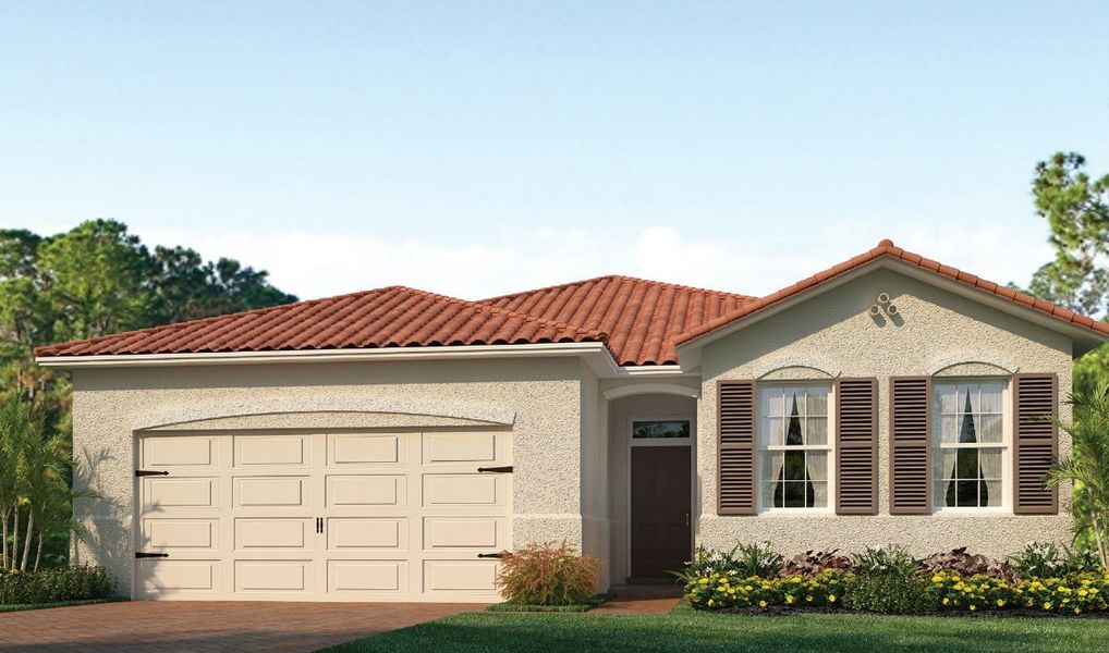 Front exterior of a home in the Magnolia Landing community, located in North Fort Myers, FL (Image 8). Front exterior of a home in the Magnolia Landing community, located in North Fort Myers, FL (Image 8).